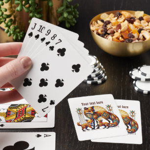 Baraja De Cartas Amantes del Art Deco zorro personalizable