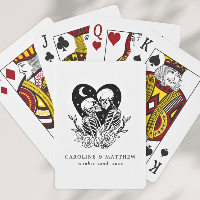 Baraja De Cartas Amantes hasta la muerte Esqueletos y Rosas Bodas (Subido por el creador)