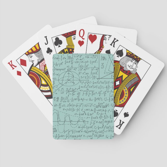 Baraja De Cartas Amantes matemáticos, fórmula matemática, geek mate (Reverso)