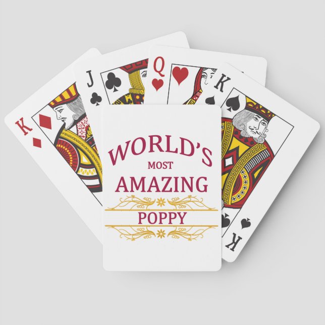 Baraja De Cartas Amapola asombrosa (Reverso)