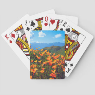 Baraja De Cartas Amapolas de California cubriendo una ladera