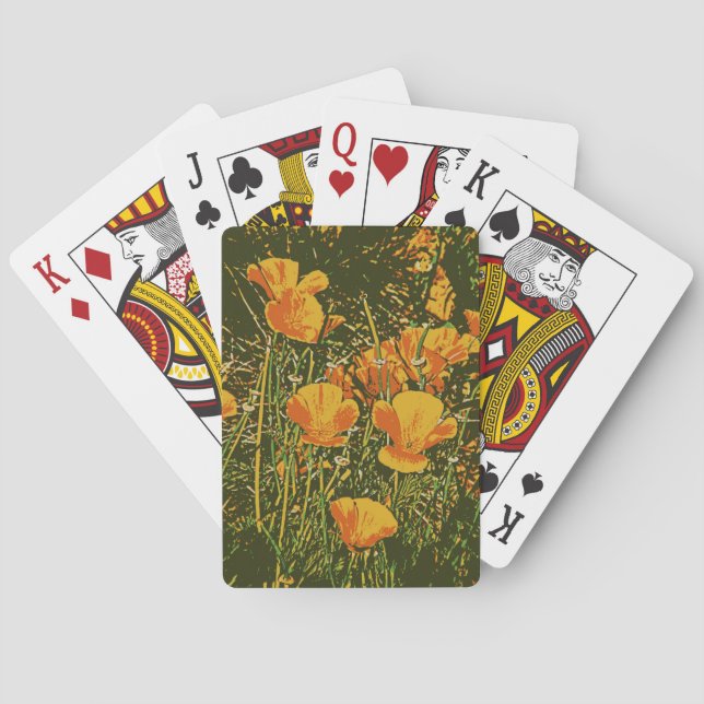 Baraja De Cartas Amapolas Posterizadas (Reverso)