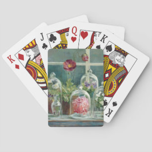 Baraja De Cartas Amapolas púrpuras en un Windowsill