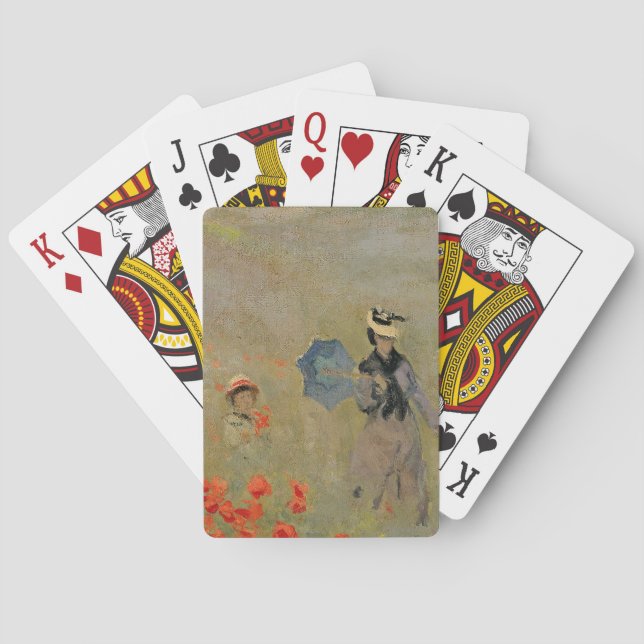 Baraja De Cartas Amapolas salvajes de Claude Monet el |, cerca de (Reverso)