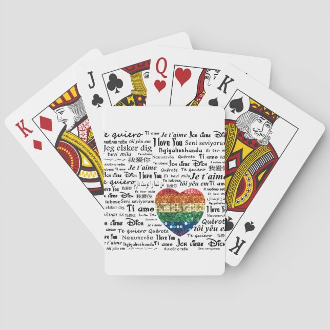 Baraja De Cartas Amar idiomas extranjeros (Reverso)