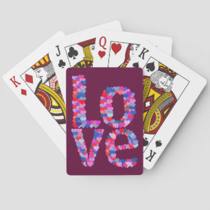 Baraja De Cartas AMAR las tarjetas de reproducción de texto de cora