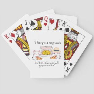 BARAJA DE CARTAS AMAR MUCHO A PIZZA, GATOS