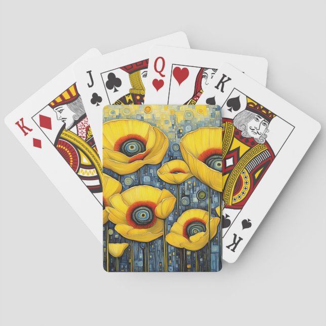 Baraja De Cartas Amarillas 2 Adormideras (Reverso)