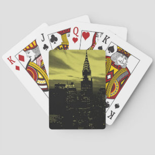 Baraja De Cartas Amarillo dorado de Nueva York
