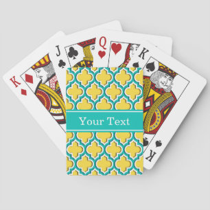 Baraja De Cartas Amarillo piña Verde azulado Marruecos blanco #5DS 