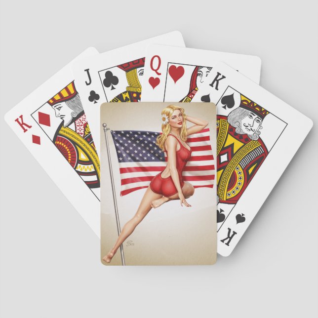 Baraja De Cartas American Beauty - Retro Pinup Playing Cards (Reverso)