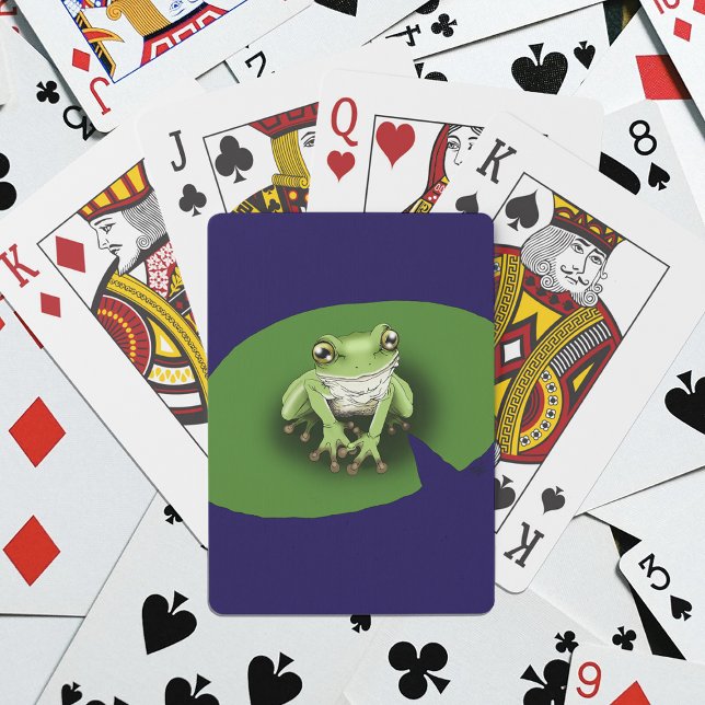 Baraja De Cartas American Green Tree Frog Lily Pad (Subido por el creador)