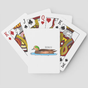 Baraja De Cartas American wigeon bird cartoon illustration