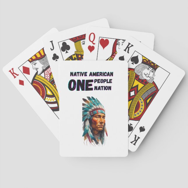 Baraja De Cartas Americano nativo (Reverso)