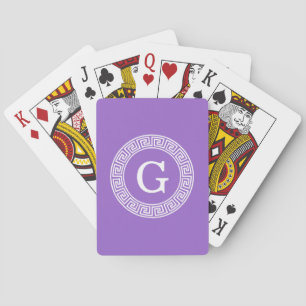 Baraja De Cartas Amethyst What Greek Key Rnd Frame First Monograma