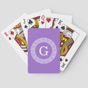 Baraja De Cartas Amethyst What Greek Key Rnd Frame First Monograma