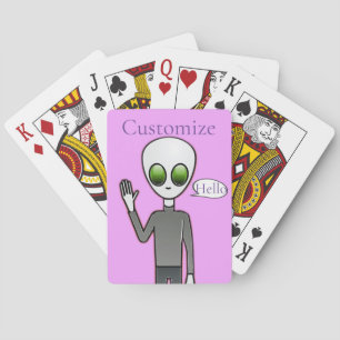 Baraja De Cartas Amigable Waving Alien Thunder_Cove