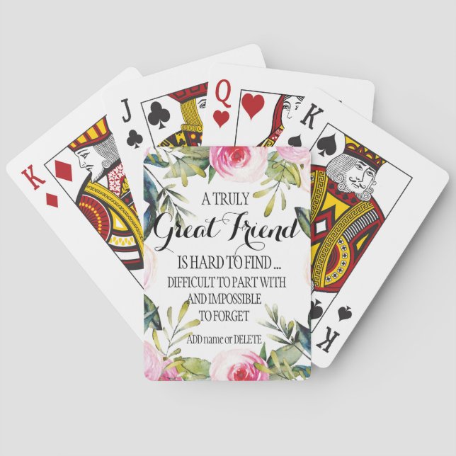 Baraja De Cartas Amigo deja guión de regalo para el amor familiar d (Reverso)