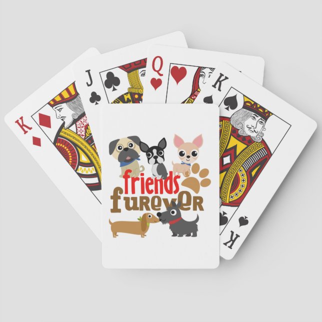Baraja De Cartas Amigos Cachorros de perros de Furever (Reverso)
