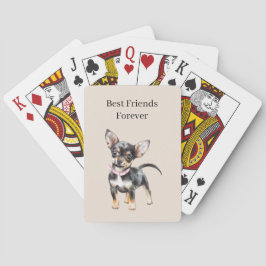 Baraja De Cartas Amigos Dulces Cute Marrones Crema Chihuahua Perro 