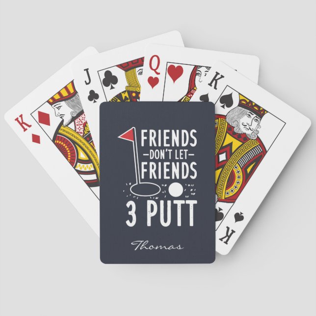 Baraja De Cartas Amigos personalizados no permiten que amigos 3 Put (Reverso)