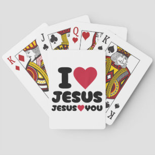 Baraja De Cartas Amo a Jesús y Jesús te ama cristiano