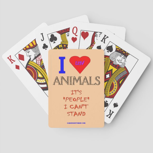 BARAJA DE CARTAS AMO A LOS ANIMALES (Reverso)
