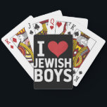Baraja De Cartas Amo a los chicos judíos que corazón a los judíos H<br><div class="desc">Amo a los chicos judíos que corazón a los judíos Hanukkah</div>