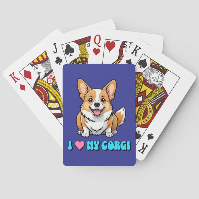 Baraja De Cartas Amo a mi Corgi (Reverso)