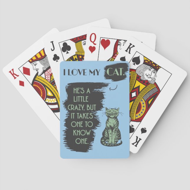 Baraja De Cartas Amo a mi gato (Reverso)
