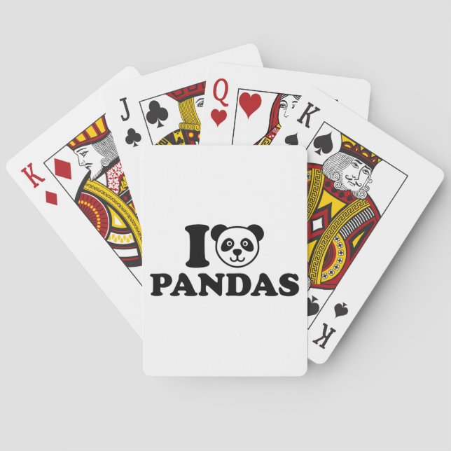 Baraja De Cartas Amo a Pandas (Reverso)
