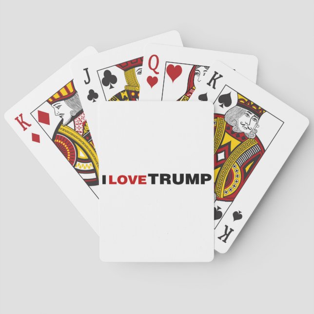 Baraja De Cartas Amo a Trump (Reverso)