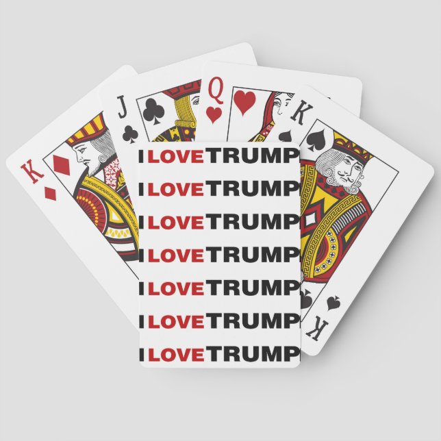 Baraja De Cartas Amo a Trump (Reverso)
