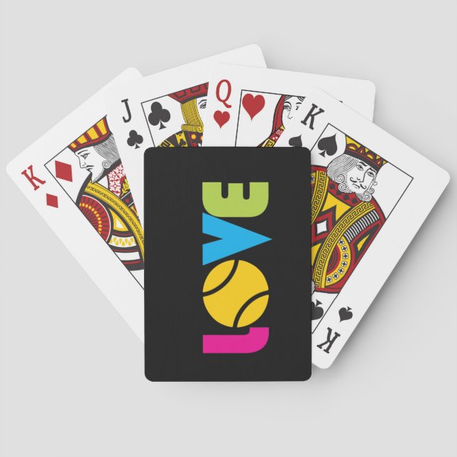 Baraja De Cartas Amo al tenis lindo - (Reverso)