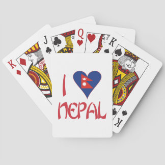 Baraja De Cartas Amo (Bandera nepali en forma de corazón) Nepal