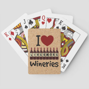 Baraja De Cartas Amo Bodegas Livermore Corazón y Botellas de Vino