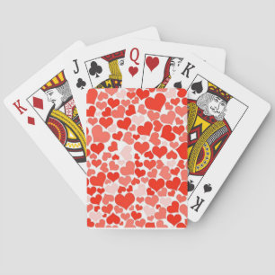 Baraja De Cartas Amo Corazón Rosa Y Año Personalizado Rojo