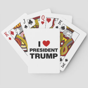 Baraja De Cartas Amo el corazón del presidente Trump