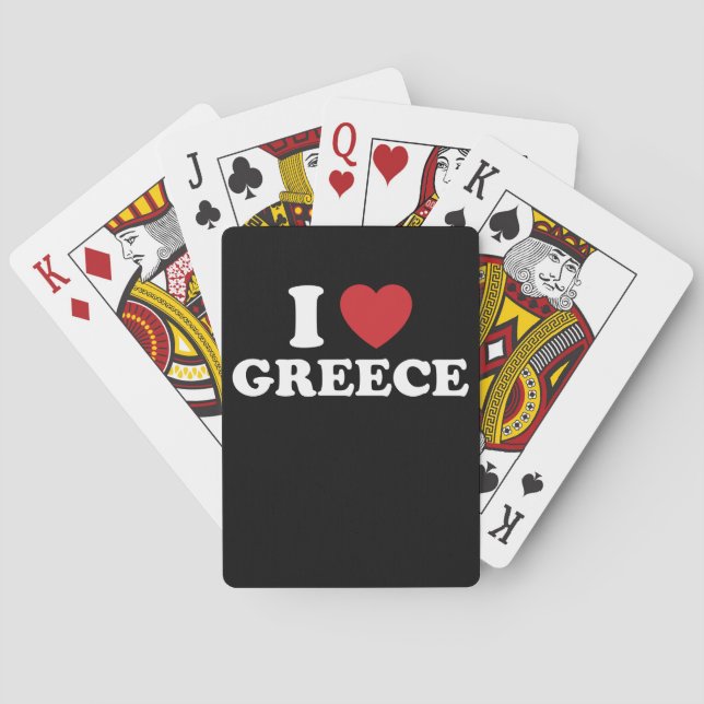 Baraja De Cartas Amo Grecia Heart Groovy Retro (Reverso)