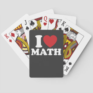 Baraja De Cartas Amo Las Matemáticas I Heart Groovy Retro