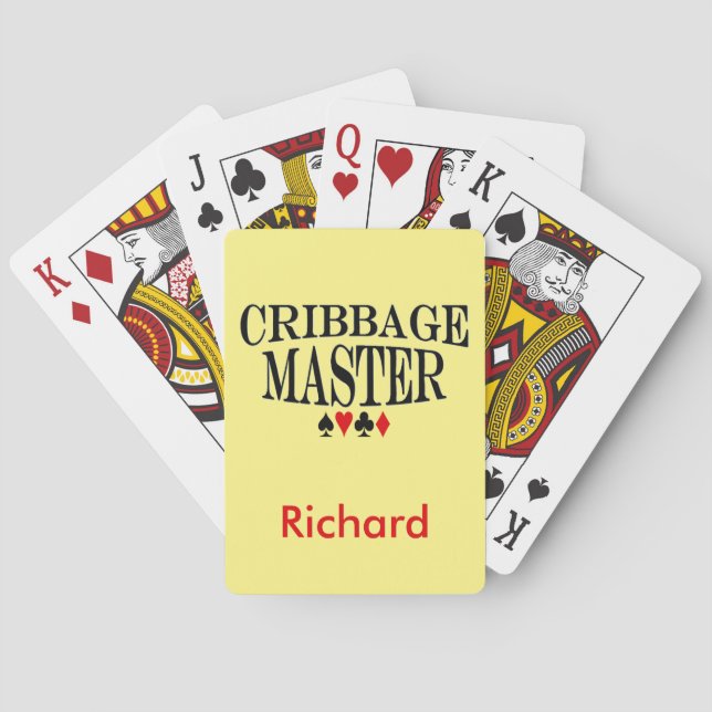 Baraja De Cartas Amo personalizado de Cribbage (Reverso)