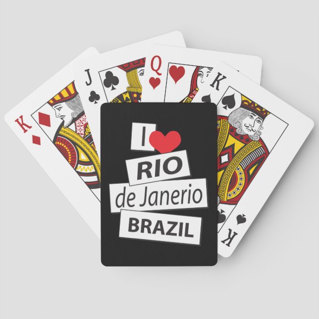 Baraja De Cartas Amo Río de Janeiro Brasil (Reverso)