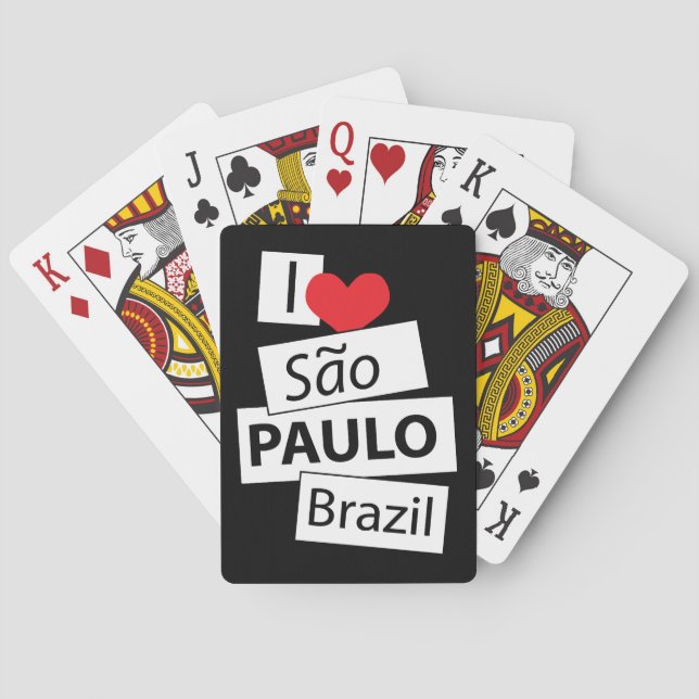 Baraja De Cartas Amo Sao Paulo el Brasil (Reverso)