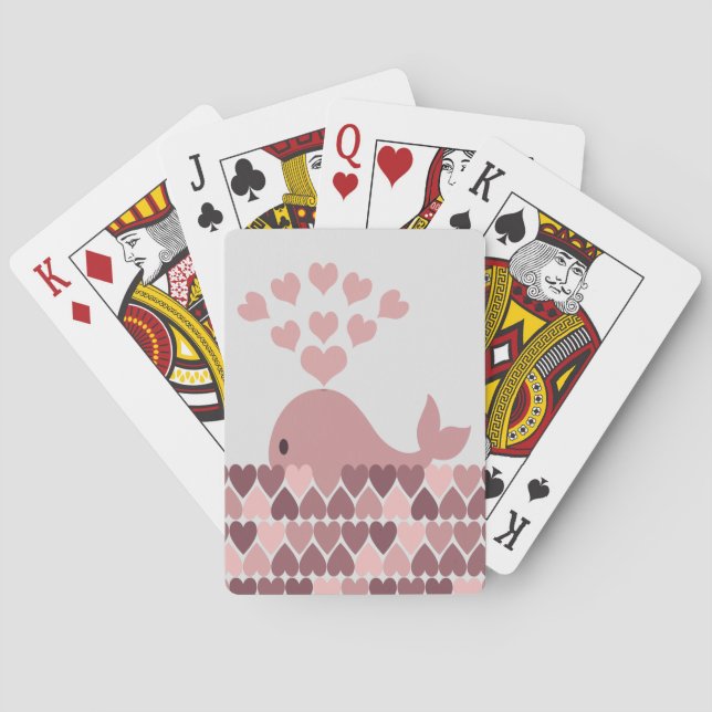 Baraja De Cartas Amor a la ballena rosa (Reverso)