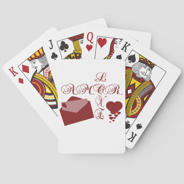 Baraja De Cartas Amor Amor Valentine Design (Reverso)