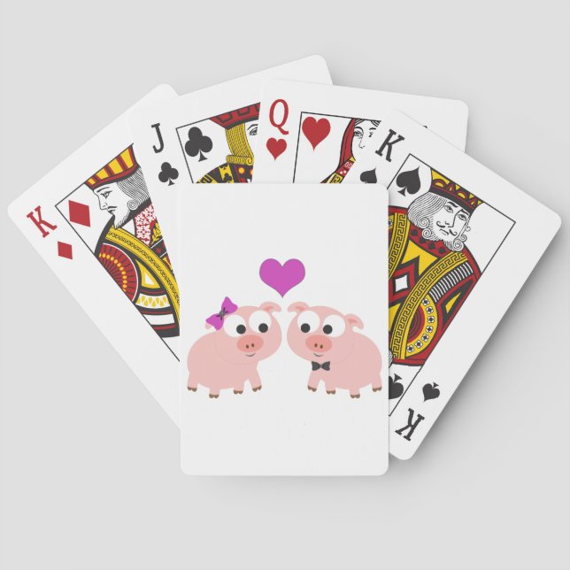 Baraja De Cartas Amor de cerdo lindo (Reverso)