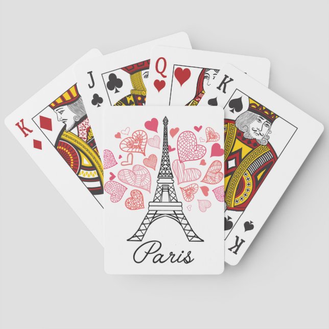Baraja De Cartas Amor de París, Francia (Reverso)