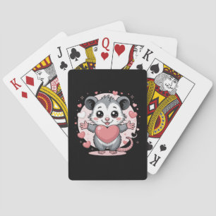 Baraja De Cartas Amor de zarigüeya y amistad Animalito adorable cor