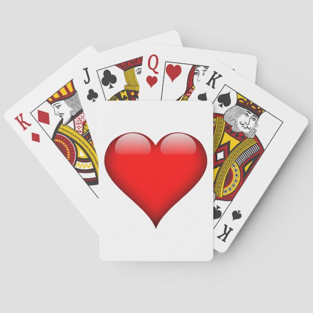 Baraja De Cartas Amor del corazón rojo (Reverso)