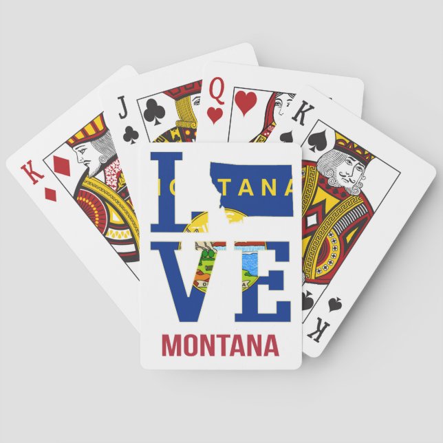 Baraja De Cartas Amor del estado de Montana (Reverso)
